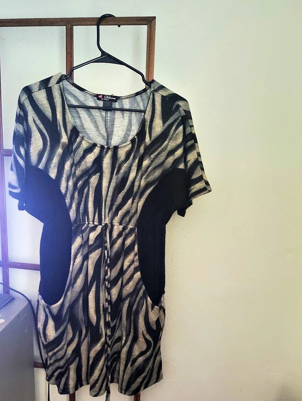 Delirious Abstract Mini Dress Black & Gray Size 1X